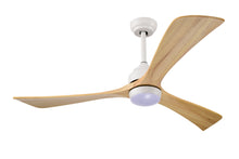Load image into Gallery viewer, 52" Matte Black + Dark Walnut Remote Control Silent Ceiling Fan Light, Reversible Ceiling Fan