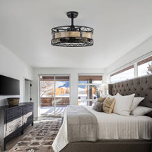 Load image into Gallery viewer, 20.5" Caged Ceiling Fan 5 ABS Blades with  Remote Control,Timer, 3 Speeds Indoor Ceiling Fan for (No include Bulbs)