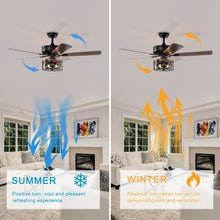 Загрузить изображение в средство просмотра галереи, 52'' Plywood Blades Ceiling Fan with Remote Control