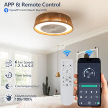 Load image into Gallery viewer, 21" Bohemian Style LED Dimmable Ceiling Light With Built-In Fan - Remote Control