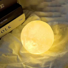 Cargar imagen en el visor de la galería, Creative Hand Painted Moon Lamp LED Night Light DIY Graffiti Planet Lamp