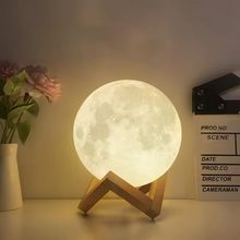 Cargar imagen en el visor de la galería, Creative Hand Painted Moon Lamp LED Night Light DIY Graffiti Planet Lamp