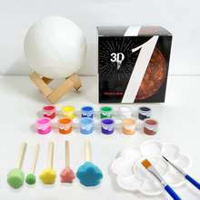 Cargar imagen en el visor de la galería, Creative Hand Painted Moon Lamp LED Night Light DIY Graffiti Planet Lamp