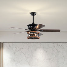 Load image into Gallery viewer, 52" Farmhouse Ceiling Fan Light 3 Light Ceiling Fan Vintage Drum Pendant Light