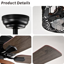 Загрузить изображение в средство просмотра галереи, 52'' Plywood Blades Ceiling Fan with Remote Control