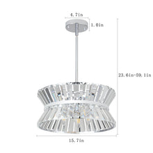 Carregar imagem no visualizador da galeria, 15.7" Living Room Luxury K9 Crystal Chandelier Round Simple Crystal Chandelier Luxury Home Decorative Lighting