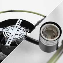 Cargar imagen en el visor de la galería, Modern Style Ceiling Light Green Cage Ceiling Fan Light Remote Controlled Ceiling Fan Light