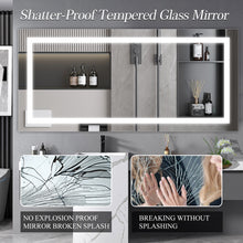 Загрузить изображение в средство просмотра галереи, 72x 36" LED Bathroom Mirror Light Anti-fog and Dimmable LED Vanity Mirror Light