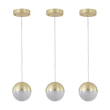 Cargar imagen en el visor de la galería, Simple Linear Chandelier Modern Gold LED Spherical Chandelier Dimmable