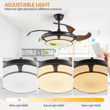 Cargar imagen en el visor de la galería, Modern Minimalist Invisible Ceiling Fan Light - Retractable Fan With LED Fixtures