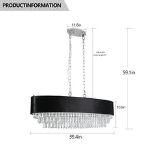 Load image into Gallery viewer, 39.4" Luxury K9 Crystal Chandelier Living Room Crystal Chandelier Chain Chandelier Luxury Home Decorative Lighting