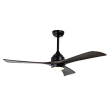 Load image into Gallery viewer, 52" Matte Black + Dark Walnut Remote Control Silent Ceiling Fan Light, Reversible Ceiling Fan