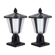 Load image into Gallery viewer, 2 Pack Dimmable LED Solar Pillar Light Garden Path Light Outdoor Light