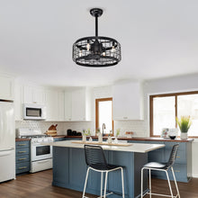 Charger l'image dans la galerie, 20.24" Caged Ceiling Fan with  Remote Control,Timer, 3 Speeds Indoor Ceiling Fan (No include Bulbs)