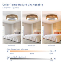 Load image into Gallery viewer, 21" Bohemian Style LED Dimmable Ceiling Light With Built-In Fan - Remote Control