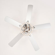 Загрузить изображение в средство просмотра галереи, 52-inch Indoor Ceiling Fan with Pull Chain, Reversible AC motors , Pull Chain--Chrome (No Include Bulb)