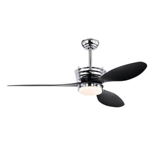 Load image into Gallery viewer, 52'' ABS Blades Ceiling Fan with Lights and DC Remote, DC Motor Modern Ceiling Fan with 3 ABS Fan Blades & 2 Down Rods, Indoor Ceiling Fan with Light