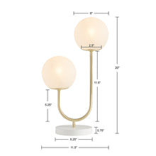 Cargar imagen en el visor de la galería, Metal 2-Light Globe Table Lamp