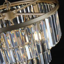 Load image into Gallery viewer, 19.7" Luxury K9 Crystal Chandelier Modern Gold Chain Chandelier 4 Tier Crystal Chandelier