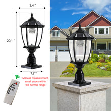 Cargar imagen en el visor de la galería, Dimmable LED Solar Pillar Light Garden Path Light Outdoor Lighting