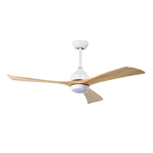 Load image into Gallery viewer, 52" Matte Black + Dark Walnut Remote Control Silent Ceiling Fan Light, Reversible Ceiling Fan