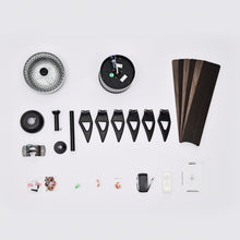 Загрузить изображение в средство просмотра галереи, 52" Matte Black Modern LED Ceiling Fan Light, 6 Blade Remote Control Ceiling Fan, Reversible Ceiling Fan
