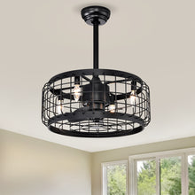 Charger l'image dans la galerie, 20.24" Caged Ceiling Fan with  Remote Control,Timer, 3 Speeds Indoor Ceiling Fan (No include Bulbs)
