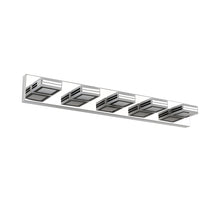 Lade das Bild in den Galerie-Viewer, 32.3" LED Modern Chrome Vanity Light Bathroom Acrylic Mirror Front Light Rectangular 5 Lights