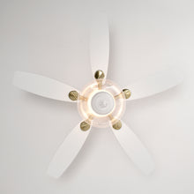 Load image into Gallery viewer, 52'' Low Profile Ceiling Fan , White Modern Ceiling Fans with Remote Control --Matte White