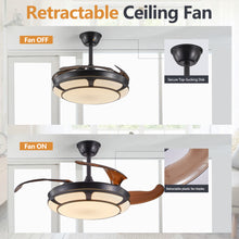 Cargar imagen en el visor de la galería, Modern Minimalist Invisible Ceiling Fan Light - Retractable Fan With LED Fixtures
