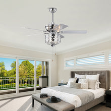 Загрузить изображение в средство просмотра галереи, 52-inch Indoor Ceiling Fan with Pull Chain, Reversible AC motors , Pull Chain--Chrome (No Include Bulb)