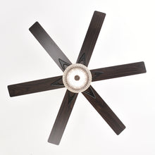 Загрузить изображение в средство просмотра галереи, 52" Matte Black Modern LED Ceiling Fan Light, 6 Blade Remote Control Ceiling Fan, Reversible Ceiling Fan