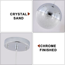 Cargar imagen en el visor de la galería, Simple Linear Chandelier Modern Chrome LED Spherical Chandelier Dimmable
