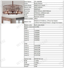 Load image into Gallery viewer, 27" Crystal Chandelier Crystal Shade Ceiling Fan with Remote Control 6 Wind Speeds, 1H/2H/4H Timer