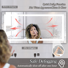 Загрузить изображение в средство просмотра галереи, 72x 36" LED Bathroom Mirror Light Anti-fog and Dimmable LED Vanity Mirror Light