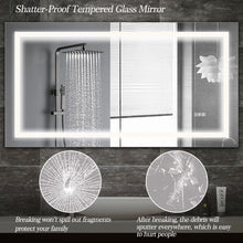 Загрузить изображение в средство просмотра галереи, 60x32" LED Bathroom Mirror Light Anti-fog and Dimmable LED Vanity Mirror Light
