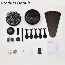 Load image into Gallery viewer, 52" Luxury Crystal Ceiling Fan Light Traditional Matte Black Ceiling Fan Reversible 3-speed Ceiling Fan, 1H/2H/4H/8H Timer