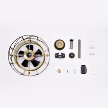 Load image into Gallery viewer, 20'' Small size ceiling fan with kit ,5 ABS blades Antique brown decorate ceiling fan light with Remote control for bedroom