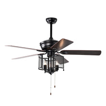 Load image into Gallery viewer, 52'' Farmhouse Ceiling Fan  5PCS  Dual Finish Blades Industrial Fandelier