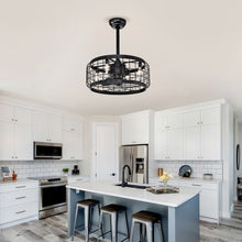 Charger l'image dans la galerie, 20.24" Caged Ceiling Fan with  Remote Control,Timer, 3 Speeds Indoor Ceiling Fan (No include Bulbs)