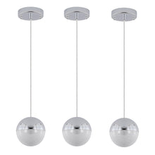 Cargar imagen en el visor de la galería, Simple Linear Chandelier Modern Chrome LED Spherical Chandelier Dimmable