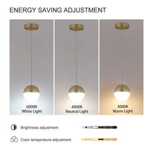 Cargar imagen en el visor de la galería, Simple Linear Chandelier Modern Gold LED Spherical Chandelier Dimmable