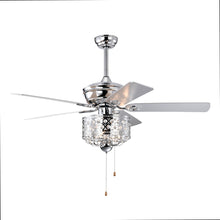 Загрузить изображение в средство просмотра галереи, 52-inch Indoor Ceiling Fan with Pull Chain, Reversible AC motors , Pull Chain--Chrome (No Include Bulb)