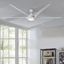 Load image into Gallery viewer, 100" White Simple ABS Material 6-blade Ceiling Fan Light