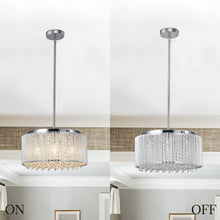 Load image into Gallery viewer, 15.7" Luxury Transparent K9 Crystal Chandelier Living Room Round Chain Chandelier Luxury Home Decor Lighting