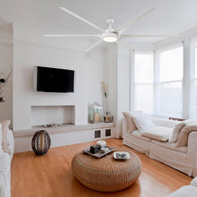 Load image into Gallery viewer, 100" White Simple ABS Material 6-blade Ceiling Fan Light