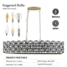 Carregar imagem no visualizador da galeria, 39.4" Modern Champagne Gold Oval Crystal ceiling chandelier  Luxury Home Decor Light Fixture