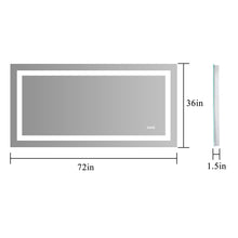 Загрузить изображение в средство просмотра галереи, 72x 36" LED Bathroom Mirror Light Anti-fog and Dimmable LED Vanity Mirror Light