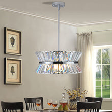 Carregar imagem no visualizador da galeria, 15.7" Living Room Luxury K9 Crystal Chandelier Round Simple Crystal Chandelier Luxury Home Decorative Lighting