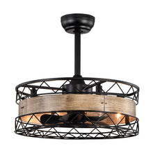 Load image into Gallery viewer, 20.5" Caged Ceiling Fan 5 ABS Blades with  Remote Control,Timer, 3 Speeds Indoor Ceiling Fan for (No include Bulbs)